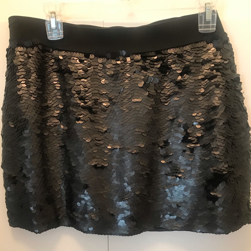 Black sequins BCBG mini skirt